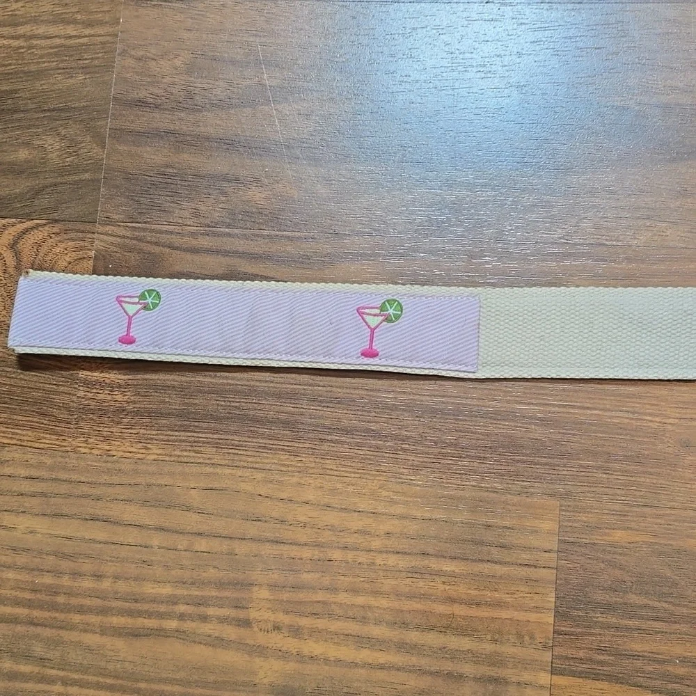 J. Crew Pink Martini Cocktail Embroidered D-Ring Belt - Picture 9 of 10